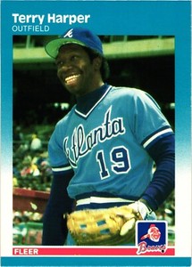 1987 Fleer #517 Terry Harper Atlanta Braves Baseball Card