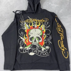 Ed Hardy Skull Graphic Black Hoodie Men’s Size M - Bild 1 von 12