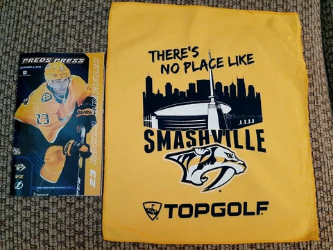 Nashville Predators Gold There's No Place Like SMASHVILLE LED towel & program Cover