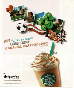 Starbucks Caramel Frappuccino Coffee 2012 anuncio impreso vintage - Imagen 1 de 1