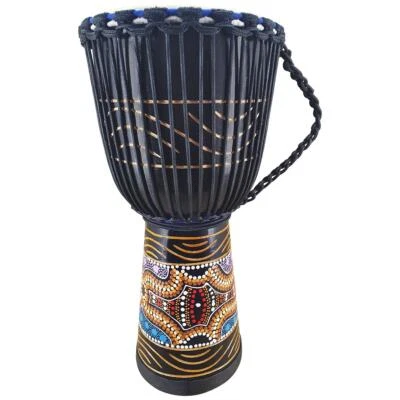 CIFFRE Tamburo professionale Djembe 60 cm bongo batteria busch tamburo motivo percussioni motivo colorato