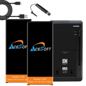 2 x 7220mAh Business Battery Charger Cable f Samsung Galaxy Note 4 4G LTE N910F - Picture 1 of 1