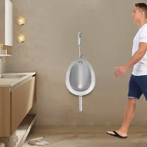 Urinal Sensor Urinale für Männer Erwachsene Intelligente Spülung Männer Toilette Edelstahl - Bild 1 von 10