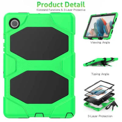 Capa estojo suporte à prova de choque tablet Samsung Galaxy Tab A7 A8 A9 S3 S5e S6 - Imagem 1 de 4