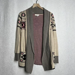 If It Were Me Women's Open Knit Cardigan Duster Aztec Theme | Large - Picture 1 of 12