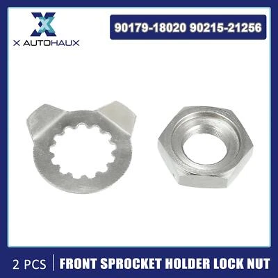 2pcs Front Sprocket Holder Lock Nut & Bolt Washer for Yamaha 660R YFM660R 01-05 - Image 1 of 4