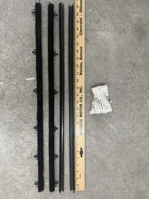 68-72 Chevy El Camino 4pc OE-Style Window Felt Sweep Weatherstrip Seals Fuzzies - Image 1 of 4