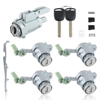 NEW For Honda Civic 03-05 1.7L Ignition Switch & Door Lock Cylinders & 2 Keys US - Image 1 of 4