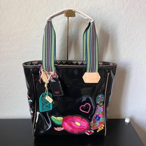 Consuela Poppy Classic Large Tote 2 Taschenetiketten bestickt Neu mit Etikett ausverkauft - Bild 1 von 16