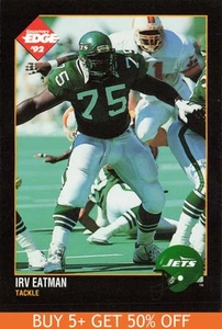Irv Eatman #125 1992 Collector's Edge New York Jets Fútbol - Imagen 1 de 2