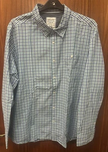 Boston Crew Herren Langarm Hemd Gr. 3XL blau kariert - Bild 1 von 4