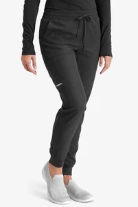 Sketchers Barco Size M Petite Black Stretch Scrub Bottom Joggers - Picture 1 of 10