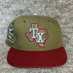 Exklusive New Era Texas Rangers 2-Tone Größe 7 1/8 grün/rot/puderblau - Bild 1 von 5