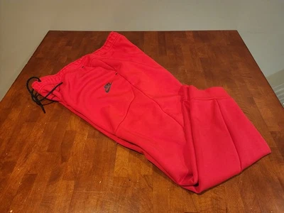 Pantalones de chándal Nike Air Sportswear Tech polar ajustados rojos negros CU4495-657 para hombre talla 2XL Foto 1 de 4