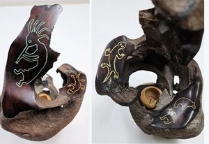 Ironwood sculpture with Native American Indian images - Picture 1 of 9
