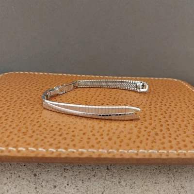 Correa de reloj clásica vintage de los años 60 JB Champion llena de oro blanco para dama sin usar Foto 1 de 4