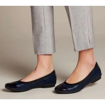 NUEVO CON ETIQUETAS Clarks Unstructured Neenah Garden Zapatos Planos Ballet Negro Talla 6 Foto 1 de 4