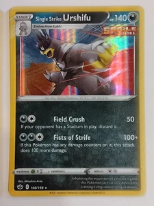 2021 Sword & Shield Chilling Reign Single Strike Urshifu Holo Rare 108/198 HP140 - Picture 1 of 2
