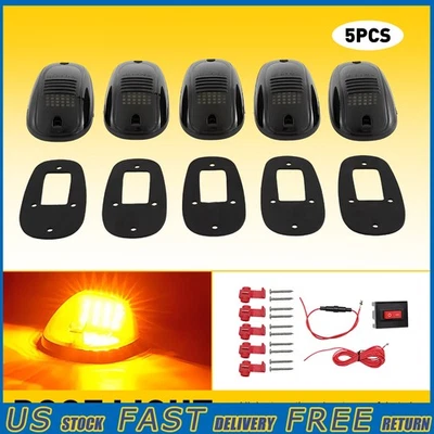 For Dodge Ram 1500 2500 3500 4500 5500 5PC Cab Roof Marker Running Lights Amber — 第 1/4 张图片