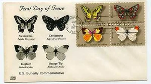 1712-15 US Butterflies, GLEN block of 4 FDC - Picture 1 of 1
