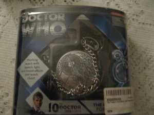 NEW Doctor Who 10th Dr Tennant Fob Watch - Light & Sound RARE Character Options - Picture 1 of 4