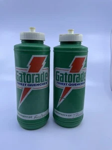 Vintage 1980s Gatorade Bottle Thirst Quencher Green Squirt  1985 Lot Of 2 B3 - Picture 1 of 7