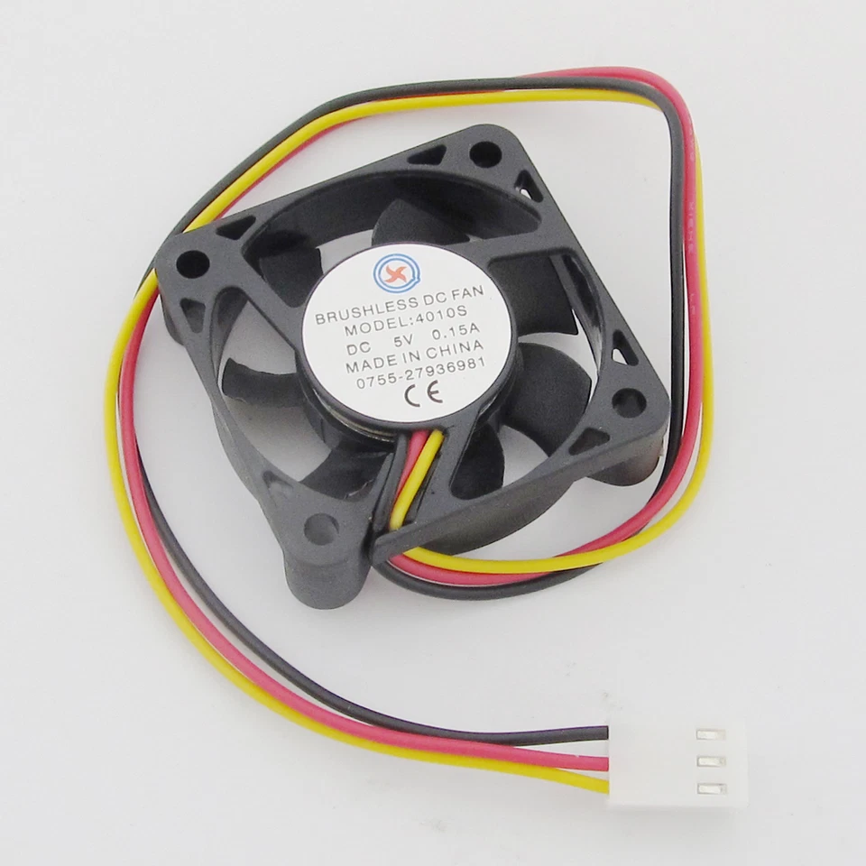 5pcs Brushless DC Cooling Fan 40x40x10mm 40mm 4010 7 blades 5V 3pin Connector - Image 1 of 4