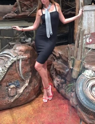 Mini Vestido Victoria's Secret Acolchado Bodycon Sin Mangas Negro Talla S/P/CH/170/88A Foto 1 de 4