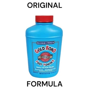 Gold Bond Massima Resistenza CON TALC Piedi in Polvere Originale Medicato 4 oz - Foto 1 di 2