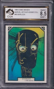 1989 Marvel Comic Images Arthur Adams #45 Warlock - CGA 8.5 NM/MT+