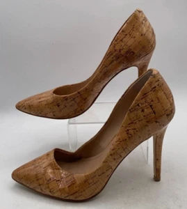 Charles by Charles David Heel Sasha Cork Women's Sz 7M Leather Pointed Toe  - Picture 1 of 8