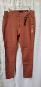 Lee Women Sculpting Slim Fit Mid Rise Stretch Denim Jeans Cognac Size 14 NWT - Picture 1 of 9