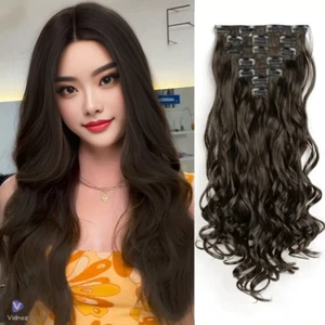 Clip in Hair Extension Hair 20" 50cm 130g 7pcs Hair Extensions bY Modaleo Brown - Picture 1 of 4
