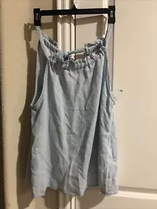 Women’s Stonewashed Blue Top Large - Picture 1 of 4