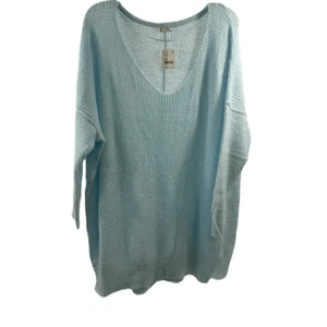 Intimately Free People NWT Cozy Ribbed Oversized Neon Sky Size M/L - Picture 1 of 9