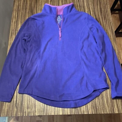 Sudadera pulóver Made For Life para mujer talla XL púrpura polar 1/4 cremallera Foto 1 de 4