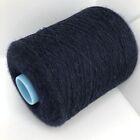 Dark Blue 100% Virgin Wool Yarn On Cone Lace Weight 2-Ply For Knitting Crafts