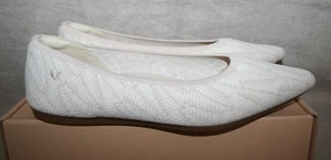 VIVAIA Aria 5* Hemp Pumps UK8.5 EU43 Cream & Ivory Pattern Flats Dress Shoes NIB - Picture 1 of 10