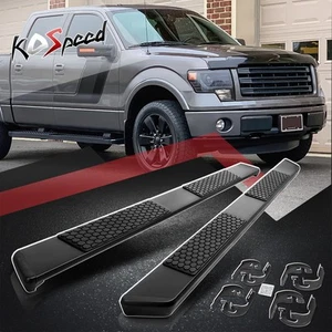 5.5" Black Running Board Side Step Nerf Bar for 04-14 Ford F150 Truck Crew Cab - Picture 1 of 6