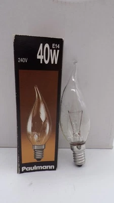 Paulmann Windstoß Kerze klar 40W E14 240V Leuchtmittel Glüh-Kerze (510.41) - Bild 1 von 2