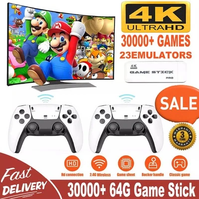 M15 Video Game Console 30000+ Games TV Stick 64GB HDMI 2 Wireless Controller - Image 1 of 4