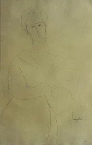 Modigliani - "45 Zeichnungen" Lithographie nach Zeichnung "Porträt einer Frau" - Bild 1 von 8