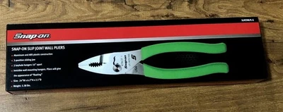 New Snap-On GREEN 47ACF Slip Joint Plier Giant Display Wall Mount New 2025 - Image 1 of 4