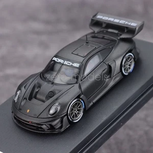 HKM 1:64 Black Carbon 911 GT3 R 992 Rennsport Sport Car Model Diecast Display - Picture 1 of 9