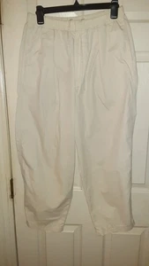 Uniqlo Damen Hose Medium 28-29 hellbeige Kordelzug Gummizug & Reißverschluss Neu  - Bild 1 von 8