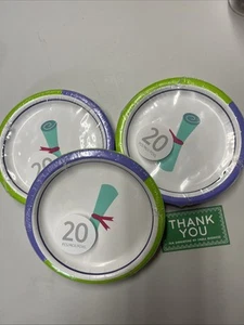 "Diploma" Theme 6.75" Dessert Party Plates for High School Graduation LOT OF 3 - Picture 1 of 2