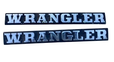 Jeep Wrangler YJ боковой корпус логотип пластина значок 87-91 пара эмблемы OEM - Изображение 1 из 4
