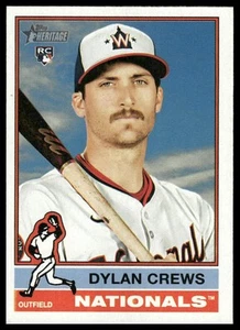 2025 Topps Heritage #247 Dylan Crews Washington Nationals Rookie - Imagen 1 de 2