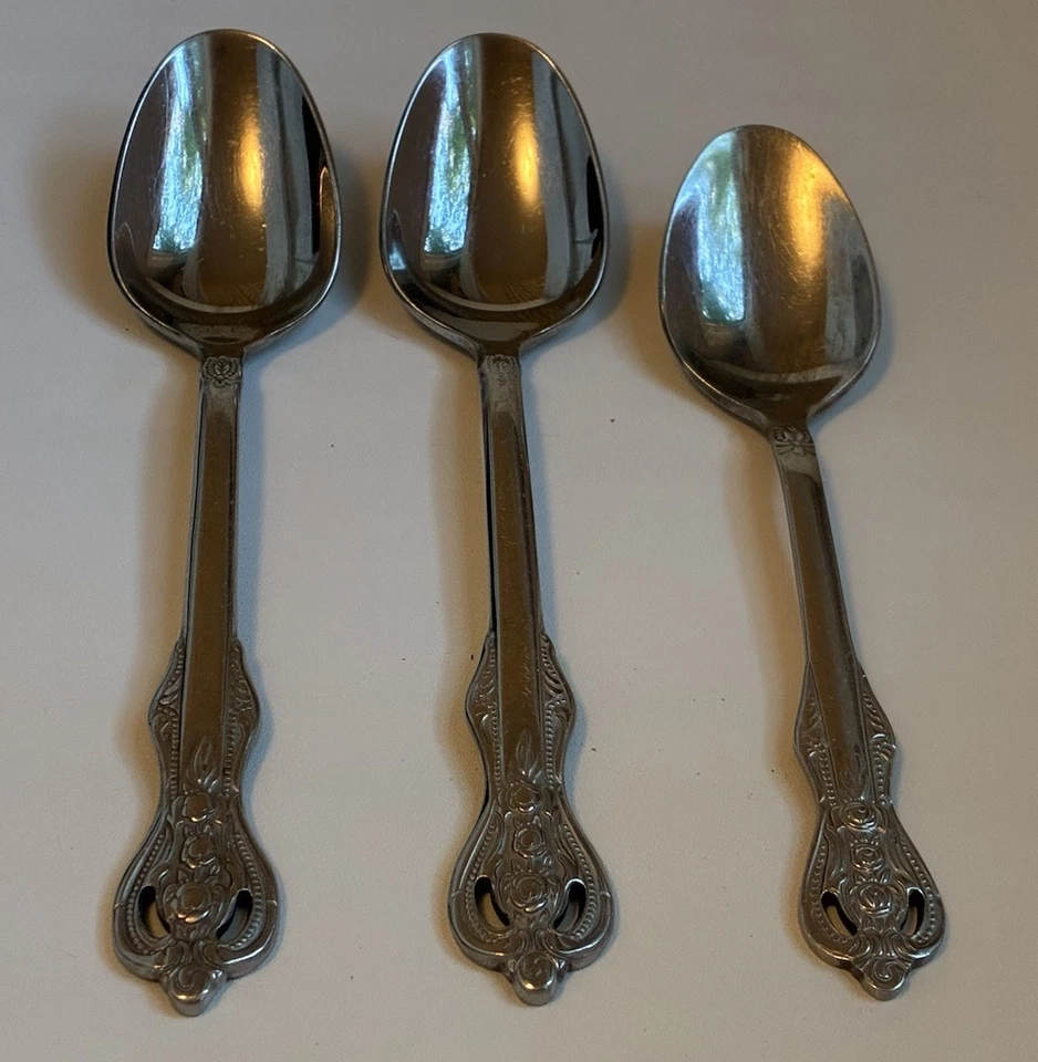 Lote 3 cucharas de cubiertos de acero inoxidable Heritage Mint Ltd ROYAL ALISTER 18/10 sopa té Foto 1 de 4