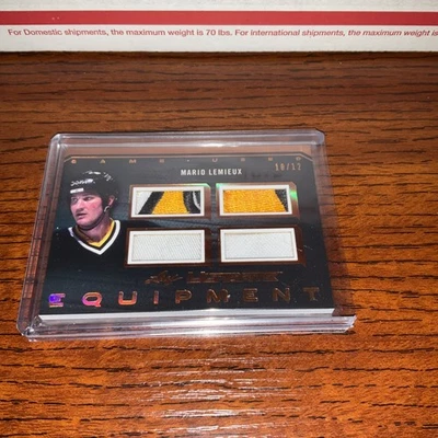 NHL 2017-18 Leaf Ultimate Equipment MARIO LEMIEUX Pittsburgh Penguin Patch 10/12 - Image 1 of 4